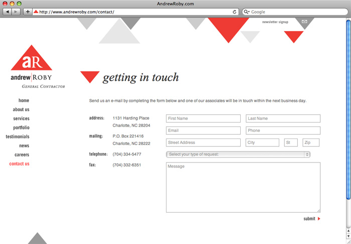 Andrew Roby - project screenshot