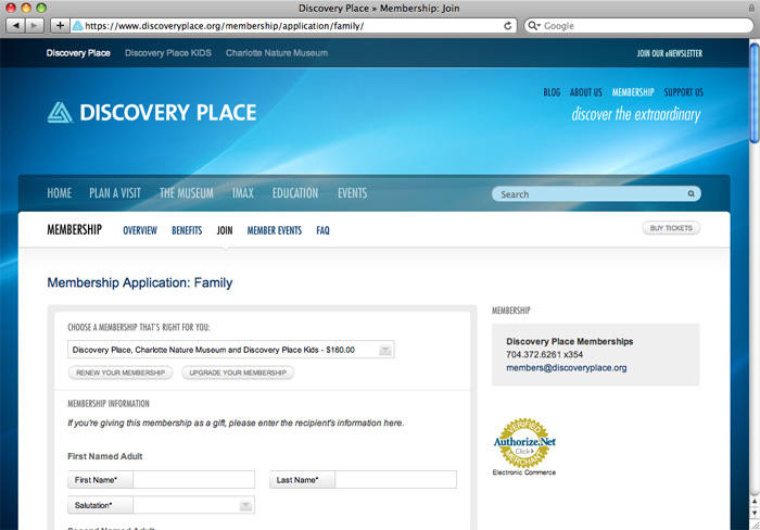 Discovery Place - project screenshot
