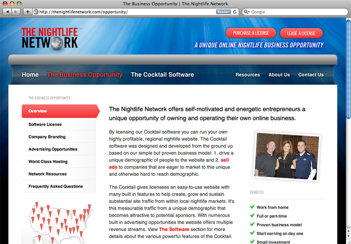 The Nightlife Network - project screenshot