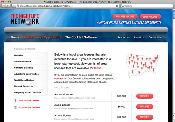 The Nightlife Network - project screenshot